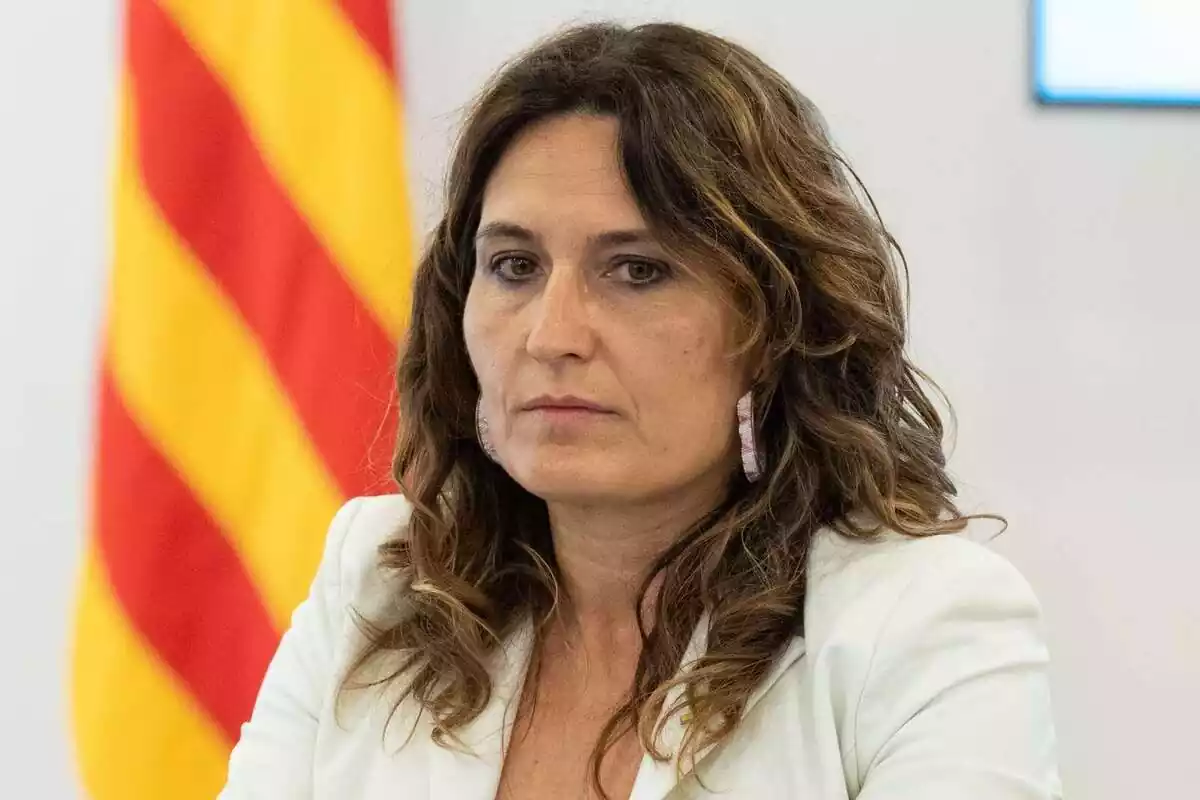 Plano corto de la consellera de la Presidencia de la Generalitat de Cataluña, Laura Vilagrà, en el Palau de la Generalitat, a 4 de mayo de 2023