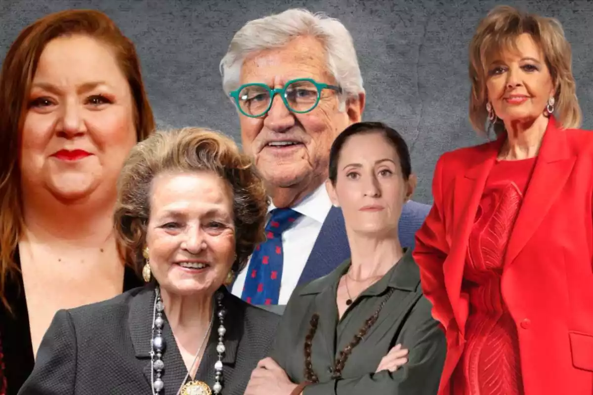 Montaje fotográfico con algunos famosos españoles que han fallecido en 2023