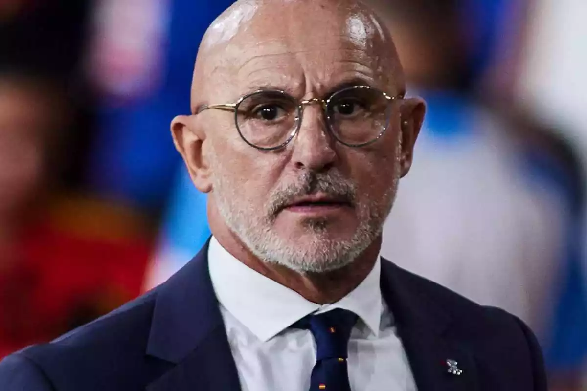 Imagen de Luis de la Fuente en un partido con la selección española en Georgia Imagen de Luis de la Fuente en un partido con la selección española en Georgia