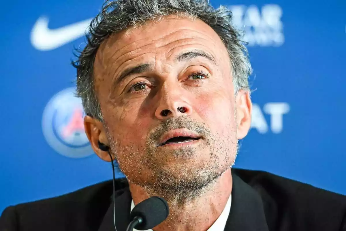 Luis Enrique, en sala de prensa