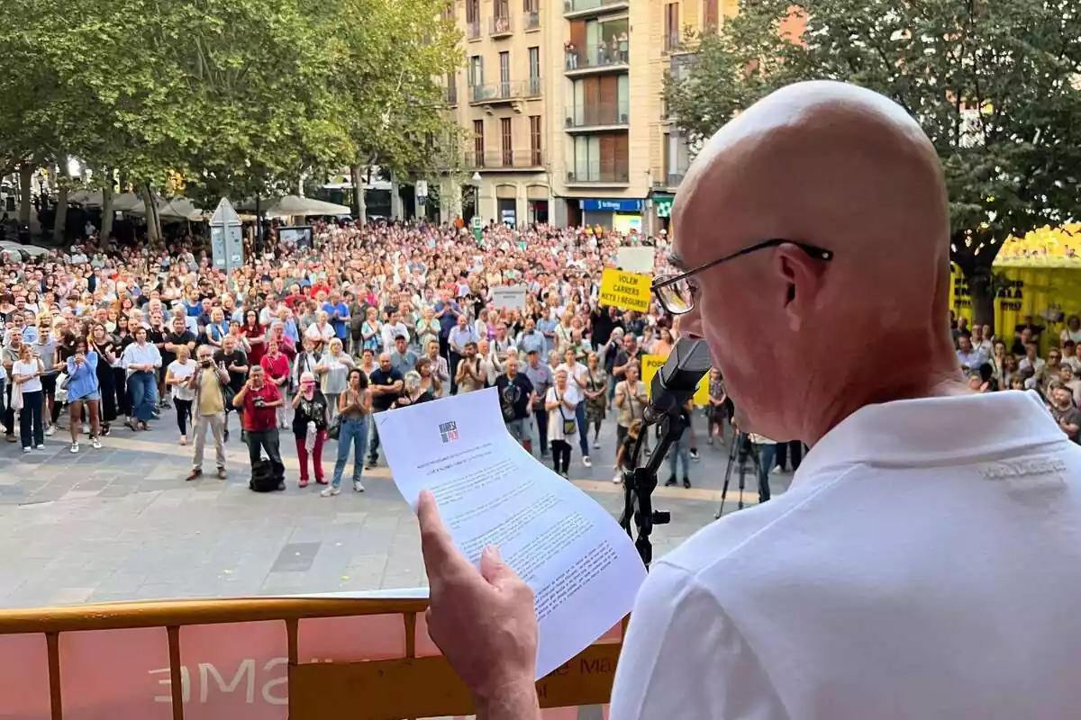 Manifestación contra inseguridad y la violencia en Manresa el 5 de octubre de 2023