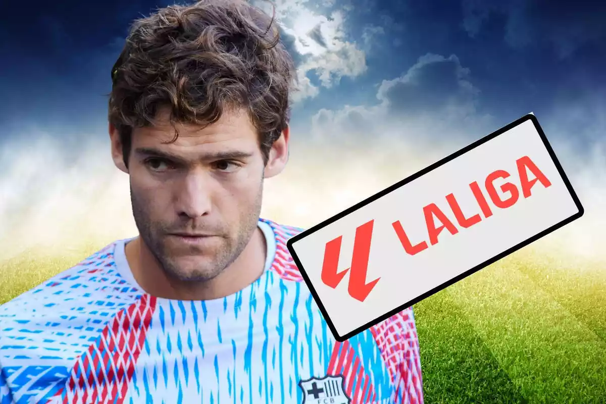 Montaje de Marcos Alonso con el logo de LaLiga