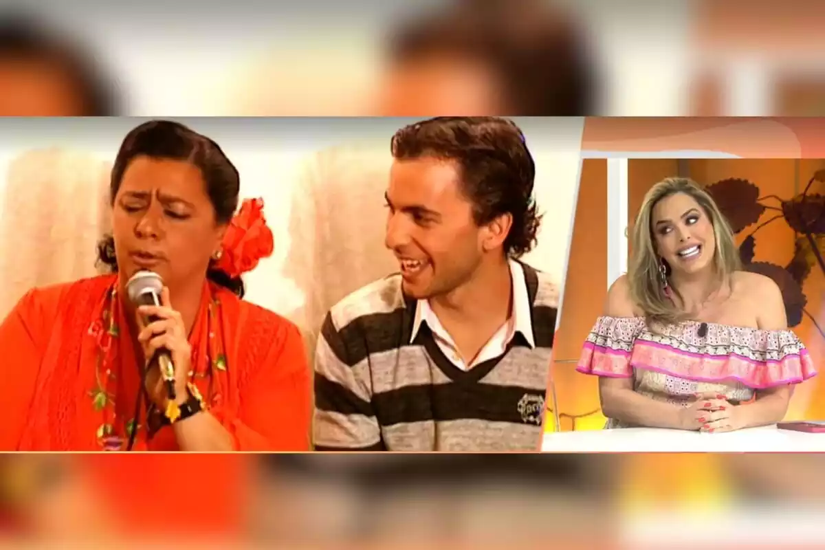 Captura del programa de Amor Romeira donde está comentando un video de Antonio Tejado y María del Monte cantando cuando eran más jóvenes Captura del programa de Amor Romeira donde está comentando un video de Antonio Tejado y María del Monte cantando cuando eran más jóvenes
