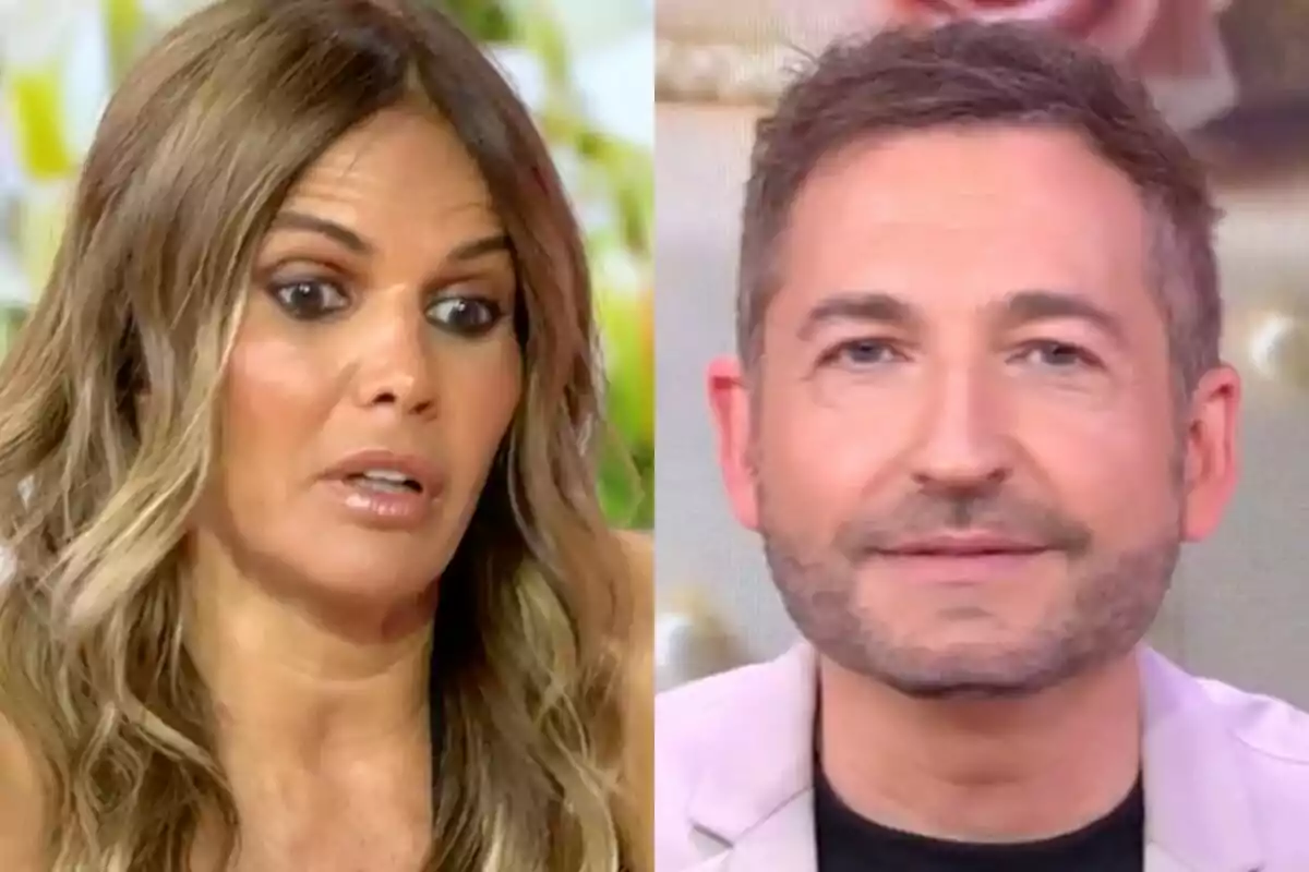 Marta López y Frank Blanco en primer plano, una mujer con expresión de sorpresa a la izquierda y un hombre con expresión neutral a la derecha en 'Tardear'.