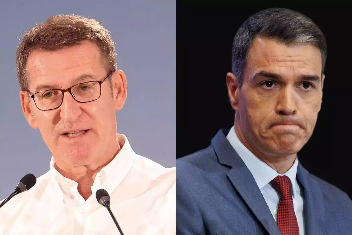 Montaje con Alberto Nuñez Feijoo y Pedro Sánchez