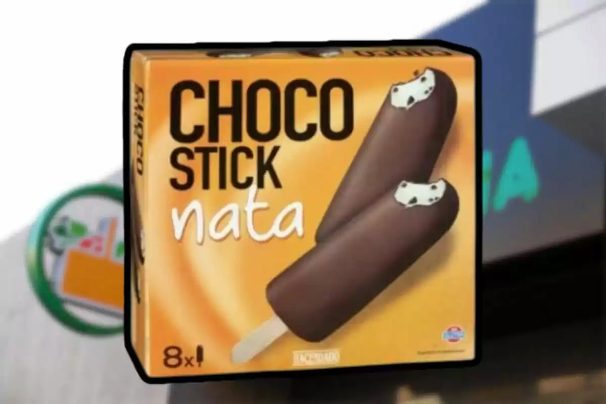 Caja de helados Choco Stick nata de la marca Hacendado. Caja de helados Choco Stick nata de la marca Hacendado.