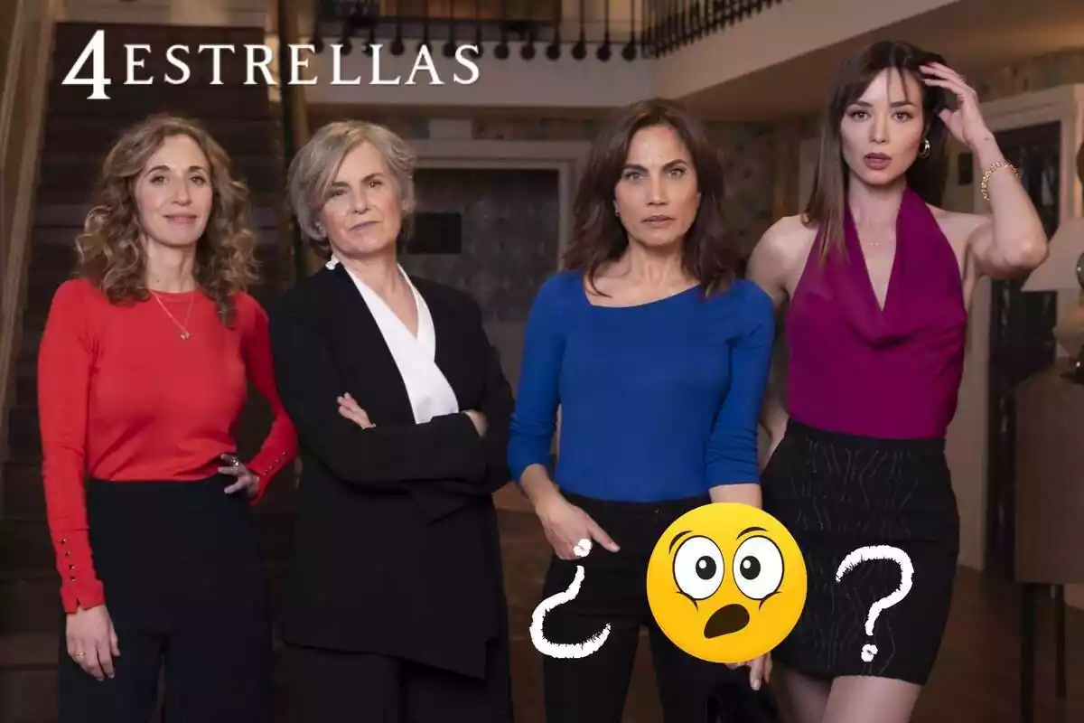 Montaje actrices de la serie serie 'Cuatro Estrellas' de RTVE