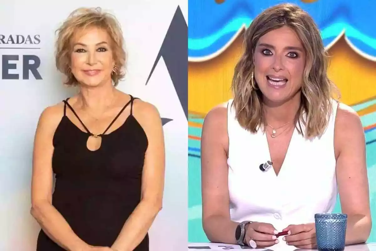 Montaje de Ana Rosa Quintana y Sandra Barneda en Telecinco