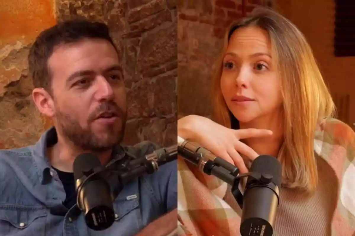 Montaje de dos capturas de una entrevista sobre el enamoramiento del perfil de Enric Sánchez