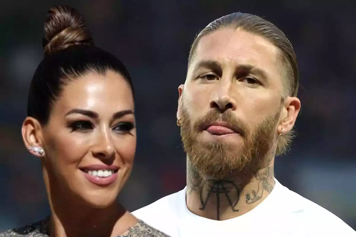 Montaje con los rostros de Sergio Ramos y su hermana Miriam