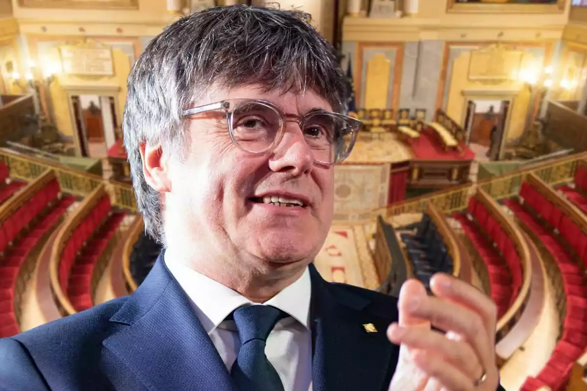 Montaje Carles Puigdemont en el Congreso de los Diputados