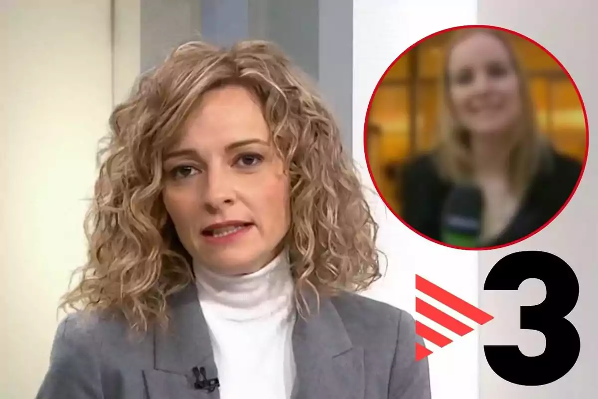 Cristina Riba hablando frente a la cámara, con un recuadro circular en la esquina superior derecha mostrando a ella desenfocada y el logotipo de TV3 en la esquina inferior derecha.