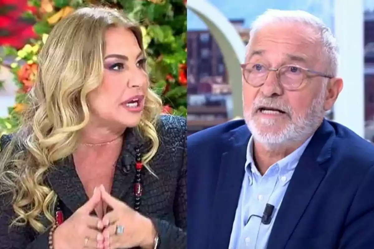 Cristina Tárrega a la izquierda y Xavier Sardà a la derecha, ambos discutiendo en TardeAR