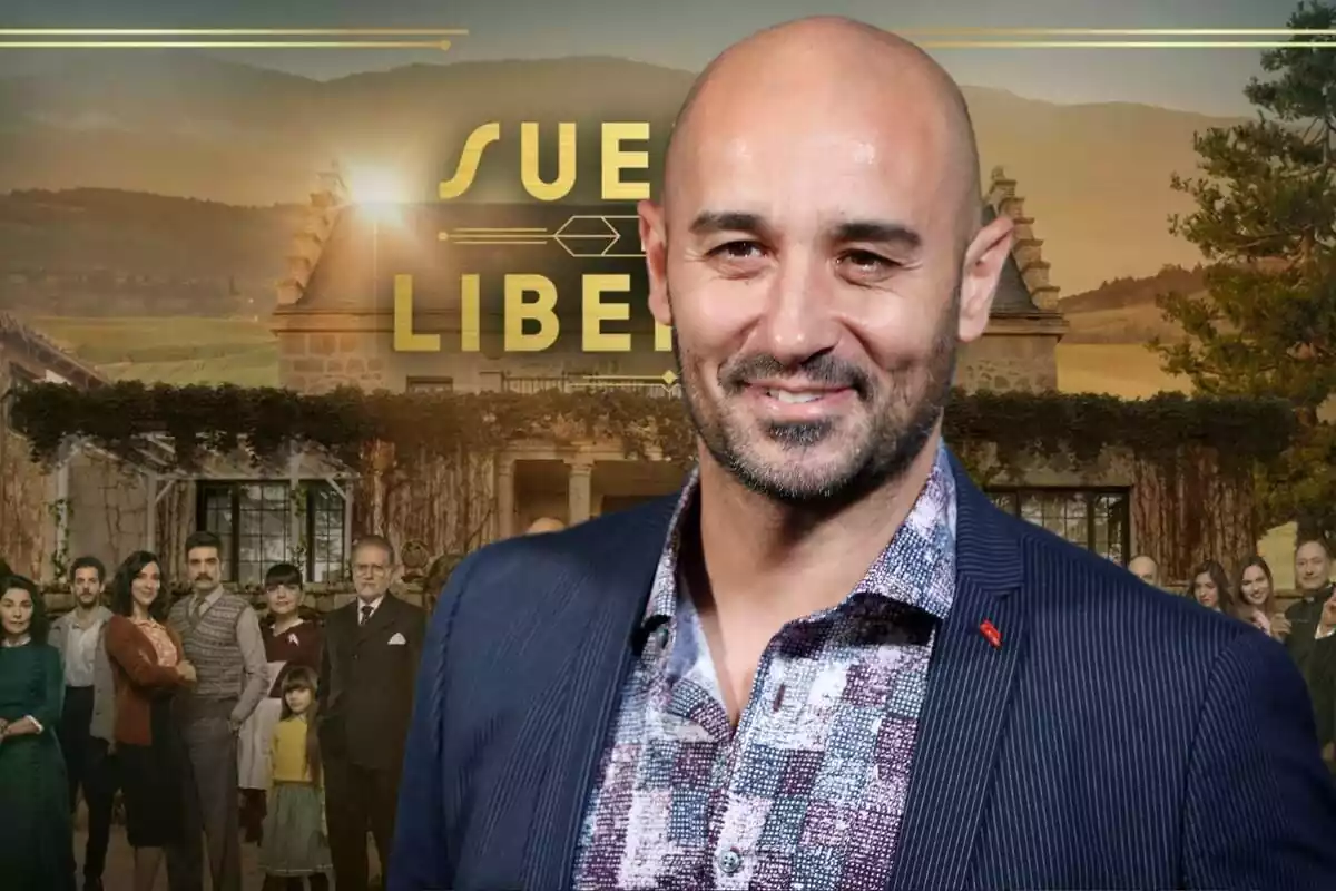 Montaje de Alain Hernández con el cartel promocional de 'Sueños de libertad'