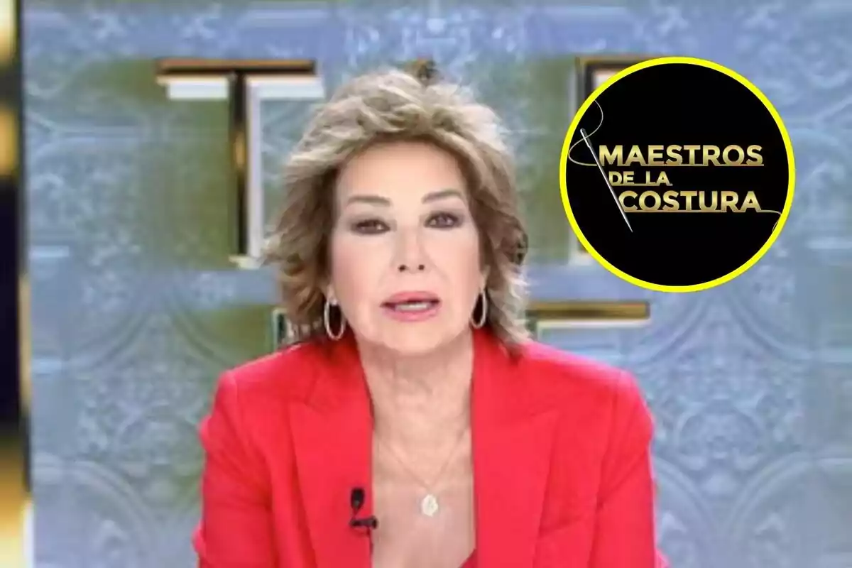 Montaje de Ana Rosa Quintana con el logo de 'Maestros de la Costura'