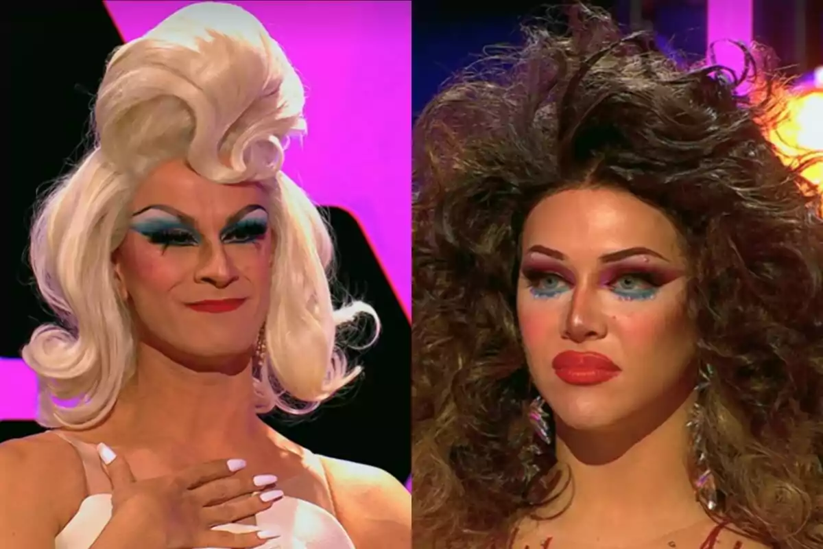 Montaje de Angelita la Perversa y Mariana Stars en el reencuentro de 'Drag Race España'