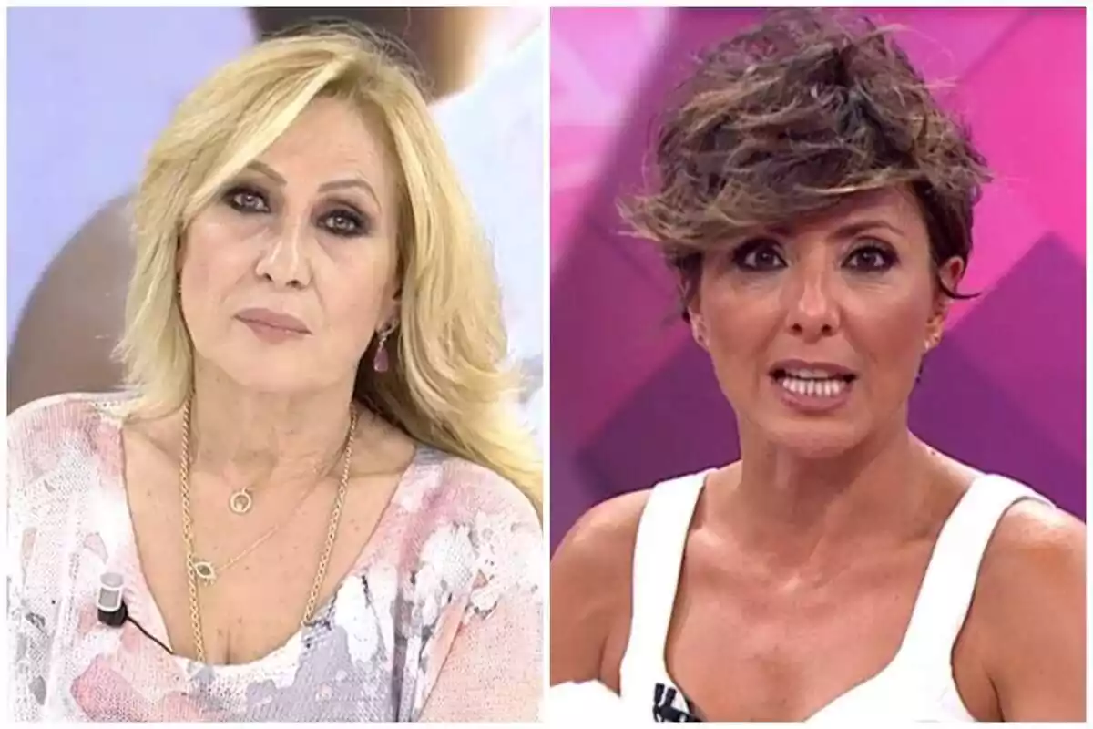Montaje de fotos de plano corto de Rosa Benito y, al lado, una imagen de Sonsoles Ónega; ambas aparecen con el rostro serio Montaje de fotos de plano corto de Rosa Benito y, al lado, una imagen de Sonsoles Ónega; ambas aparecen con el rostro serio