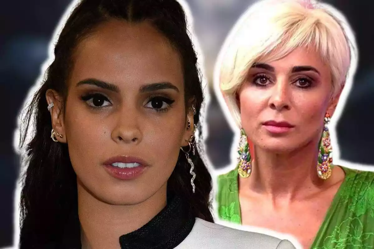 Montaje de fotos de primer plano de Ana María Aldón y Gloria Camila Ortega, ambas con rostros serios Montaje de fotos de primer plano de Ana María Aldón y Gloria Camila Ortega, ambas con rostros serios