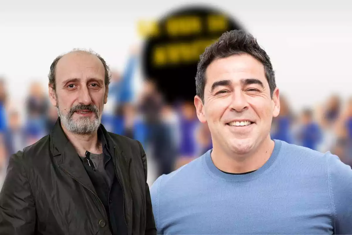 Montaje de imágenes con Pablo Chiapella junto a José Luis Gil y el fondo de 'La que se avecina'