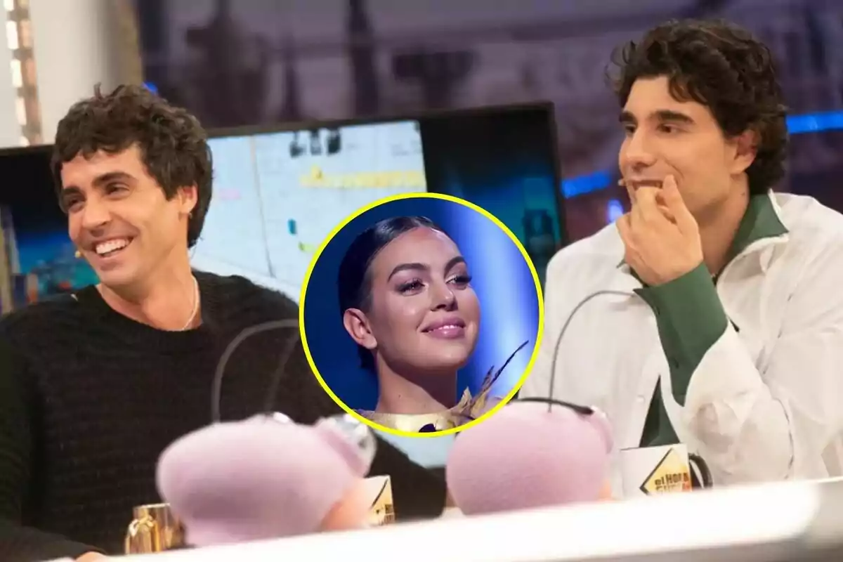 Montaje de Javier Calvo y Javier Ambrossi en 'El Hormiguero' y Georgina Rodríguez en 'Mask Singer'