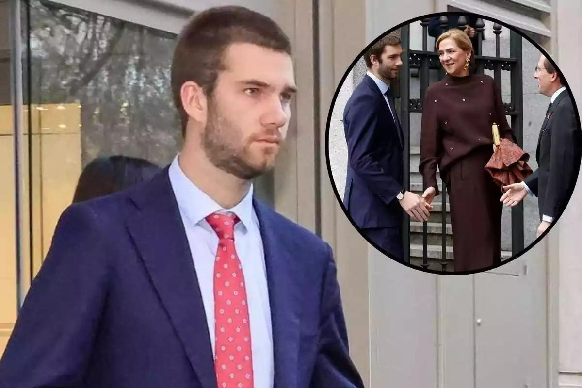 Montaje de Juan Urdangarin junto a una imagen con la infanta Cristina en la boda de José Luis Martínez-Almeida