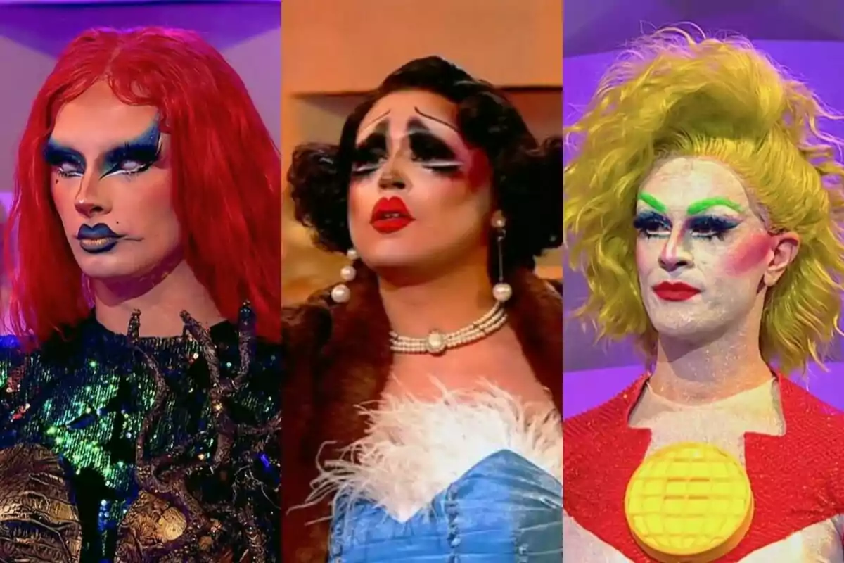 Montaje de La Niña Delantro, Vampirashian y Angelita la Perversa en 'Drag Race'