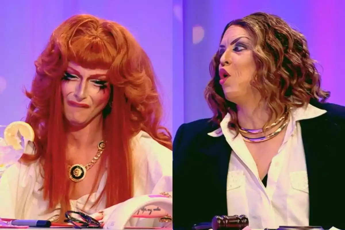 Montaje de Le Cocó y Mariana Stars en el 'Snatch Game' de 'Drag Race España'