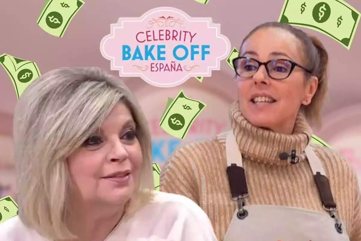 Montaje de Rocío Carrasco con Terelu Campos en 'Bake Off'