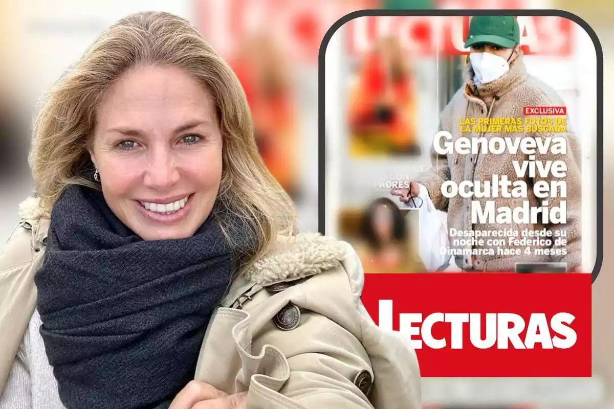 Montaje en primer plano con Genoveva Casanova junto a la portada de la revista 'Lecturas'