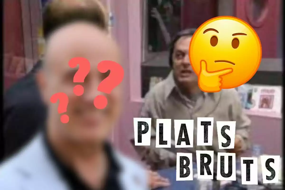 Imagen de dos personas con emojis sobre sus rostros y el texto "PLATS BRUTS" en la parte inferior.