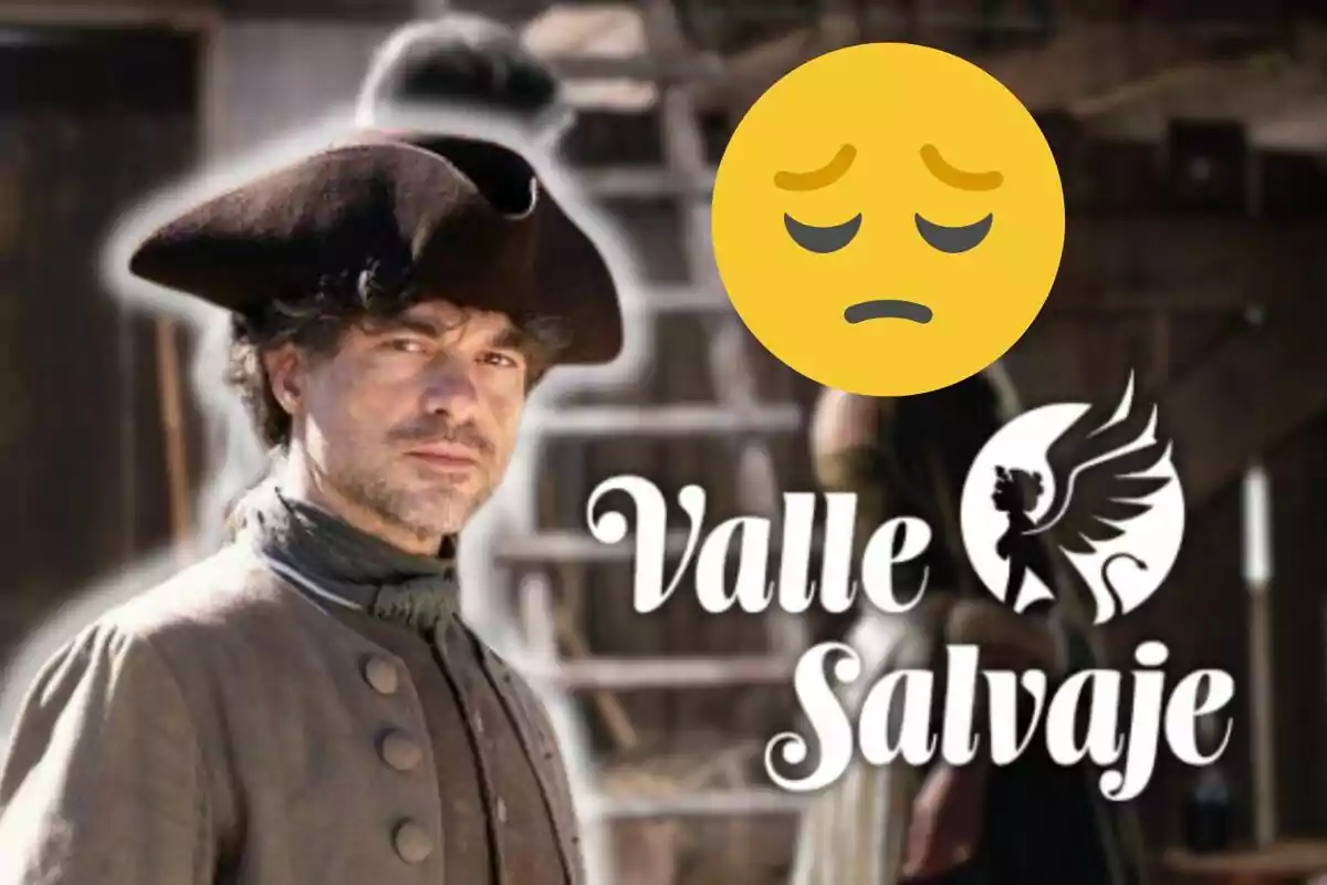 Toni Salgado con sombrero de época aparece junto al logo de "Valle Salvaje" y un emoji de cara pensativa.