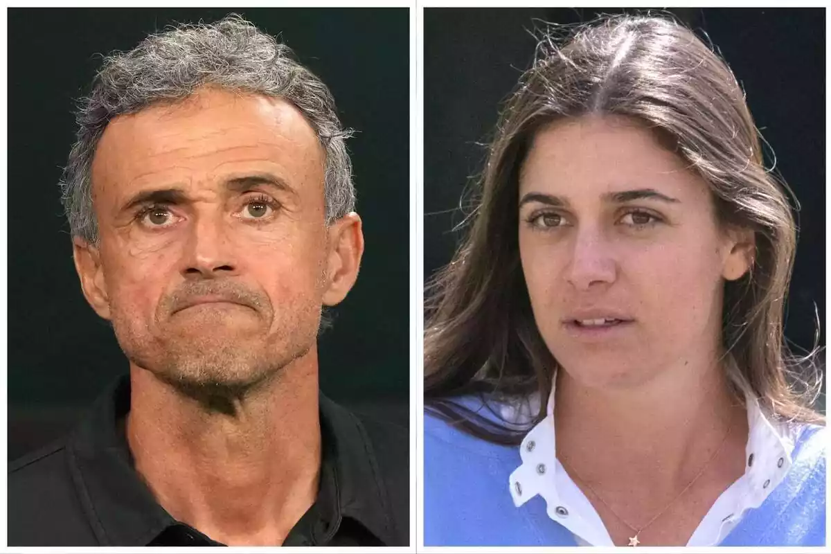 Montaje fotográfico entre una imagen de Luis Enrique y una de su hija Sira