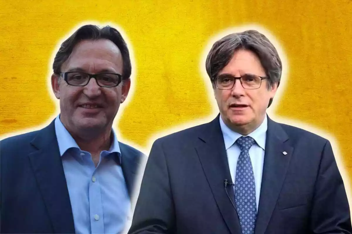 Montaje de fotos de Puigdemont con Marià Vilà d'Abadal