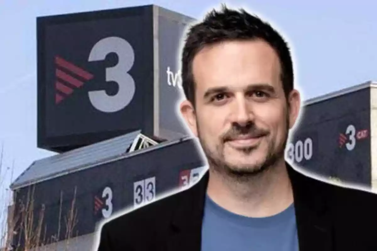 Montaje de Francesc Garriga y los estudios de TV3