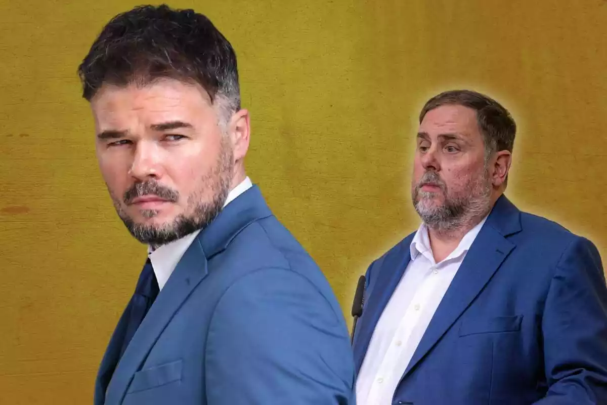 Montaje de Rufián y Oriol Junqueras