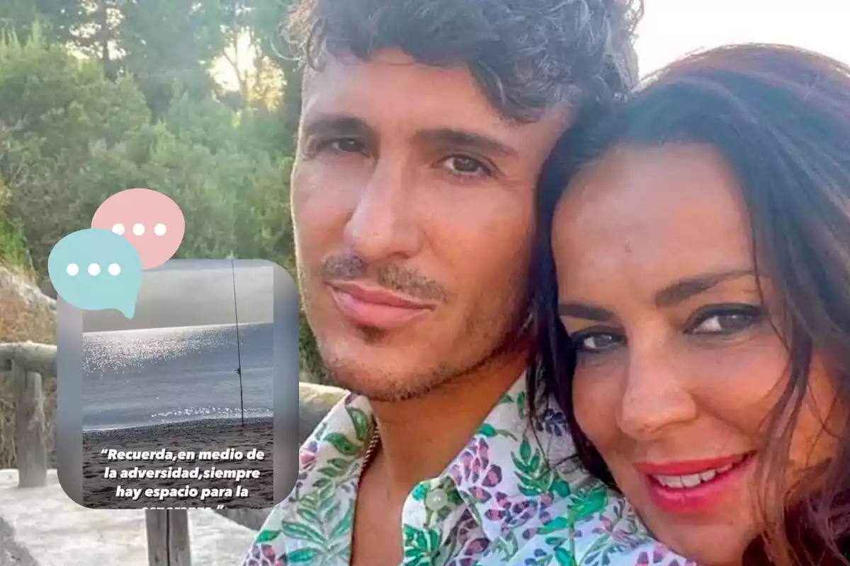 Montaje de Olga Moreno y Agustín Etienne acaramelados junto con una captura