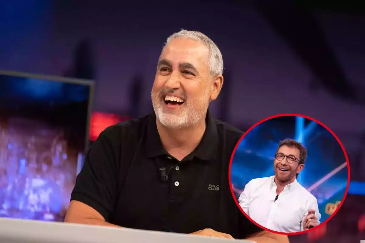 Montaje de Jorge Salvador y Pablo Motos riendo en el plató de 'El Hormiguero'