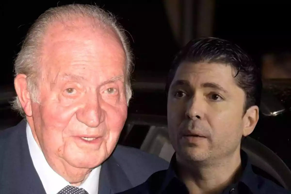 Montaje con Juan Carlos I con rostro neutro y Ángel Cristo con cara de preocupación