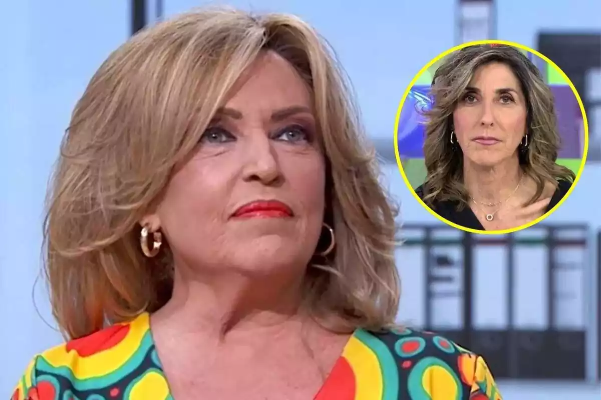 Montaje de Lydia Lozano en Mañaneros con la cara de Paz Padilla