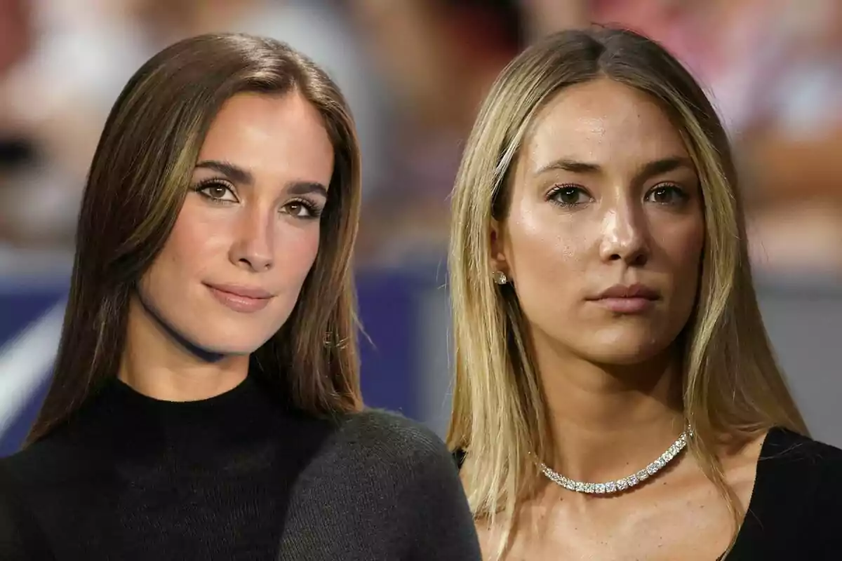 María Pombo y Alice Campello posando para una foto, una con cabello castaño y la otra con cabello rubio.