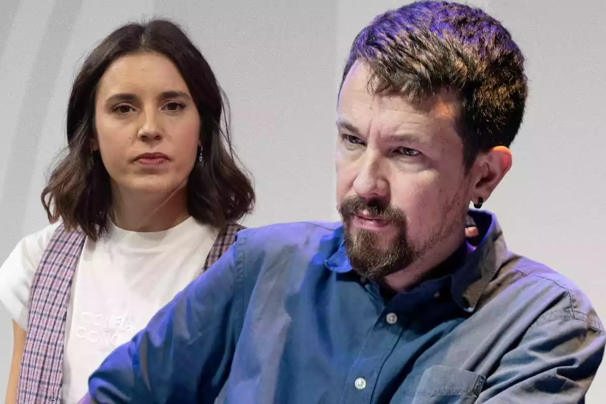 Montaje de Pablo Iglesias e Irene Montero