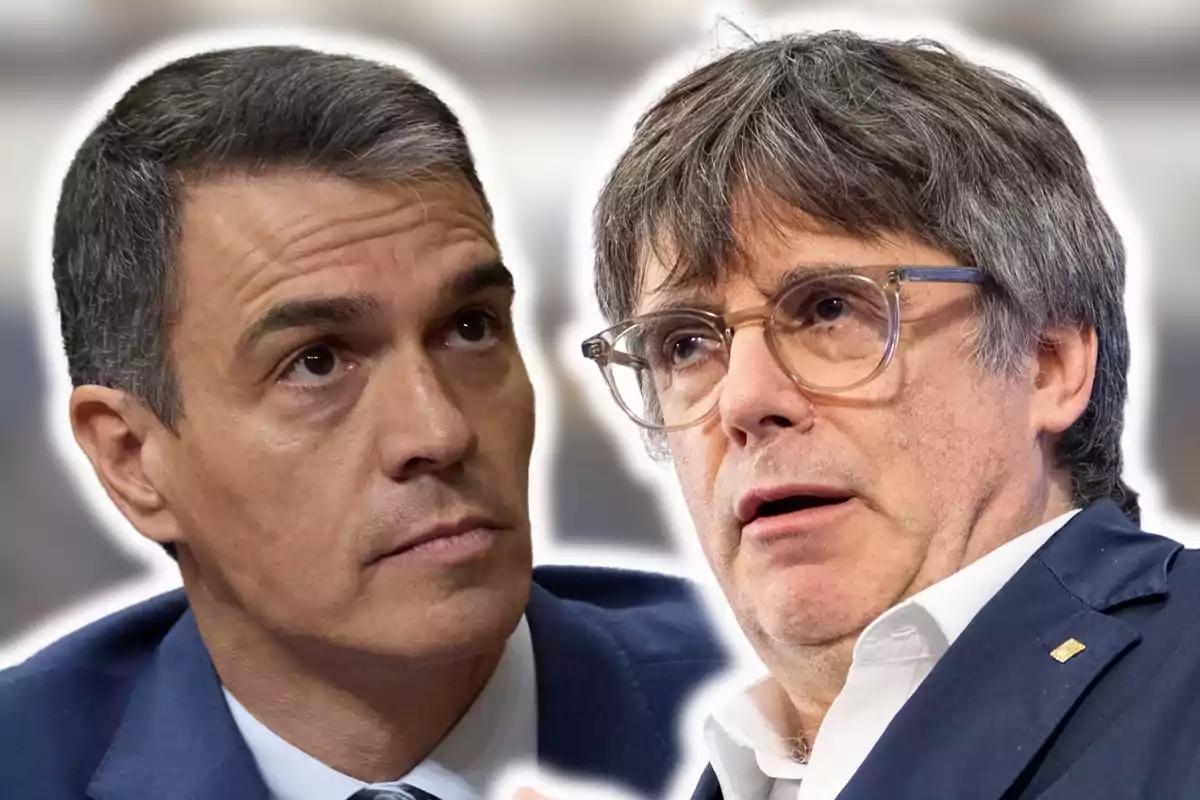 Montaje de Pedro Sánchez y Carles Puigdemont