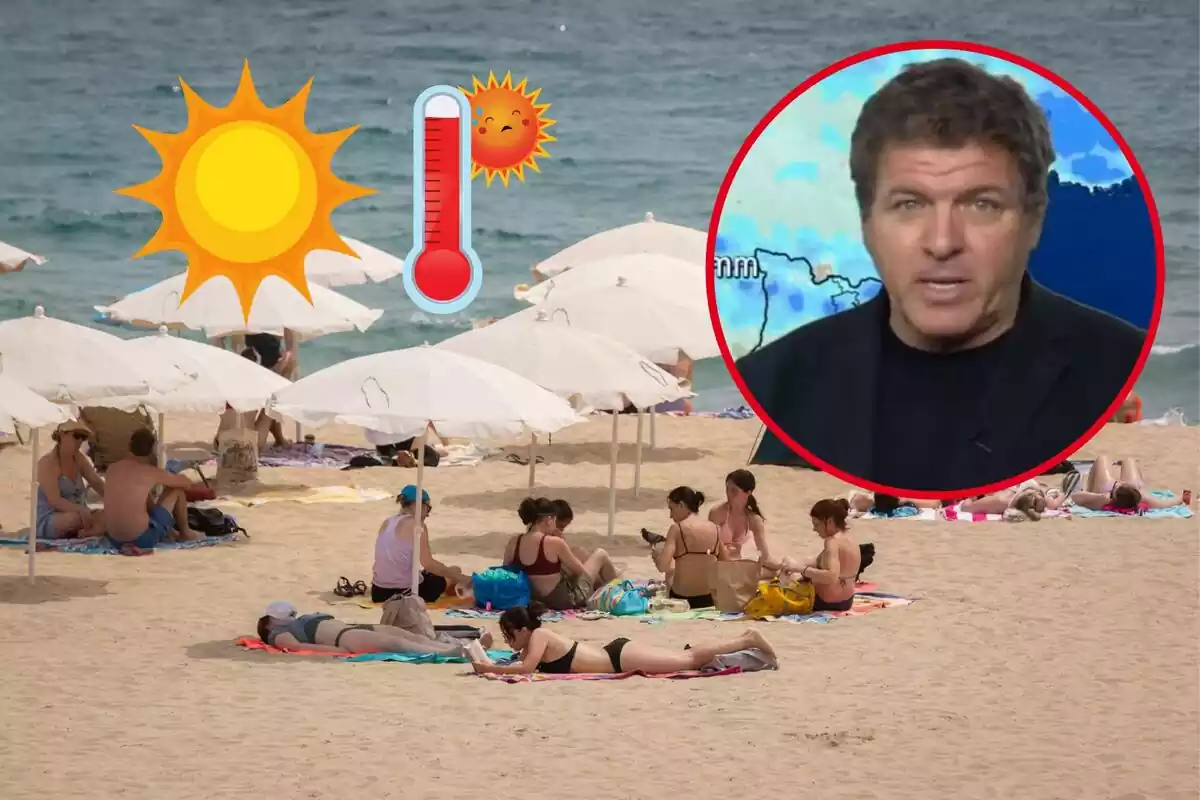 Una playa con gente y en el círculo, Mario PIcazo Una playa con gente y en el círculo, Mario PIcazo