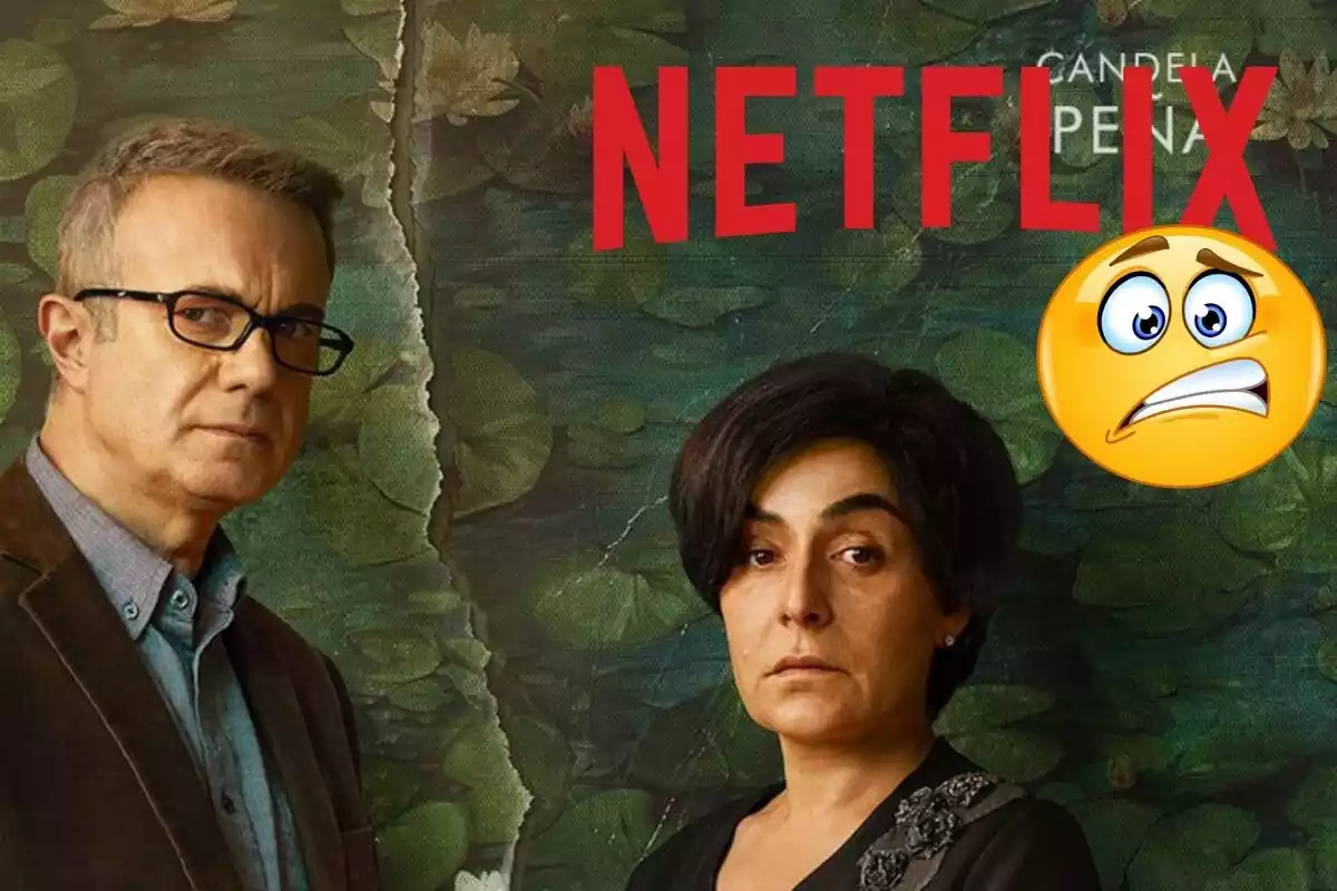 Montaje con la portada de 'El caso Asunta' con el logo de Netflix y un emoji asustado