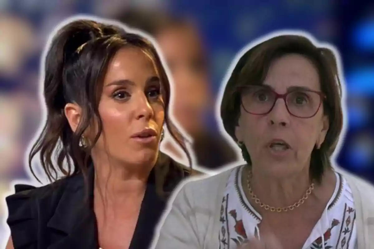 Anabel Pantoja y Mercedes Bernal en una imagen con fondo desenfocado, una con cabello oscuro recogido y otra con gafas y cabello corto.