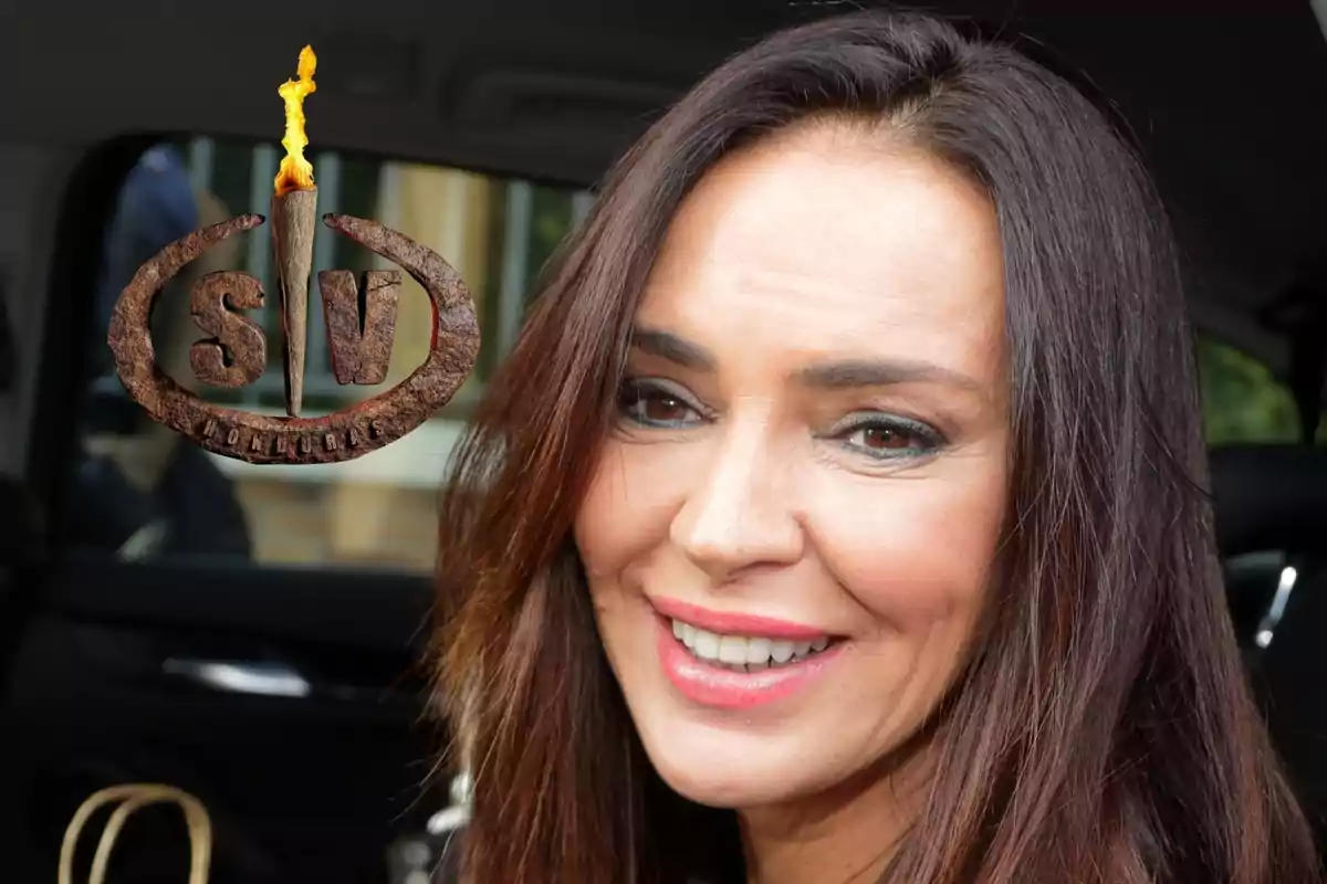 Montaje imagen Olga Moreno con rostro sonriente junto a imagen del logo de supervivientes al lado Montaje imagen Olga Moreno con rostro sonriente junto a imagen del logo de supervivientes al lado