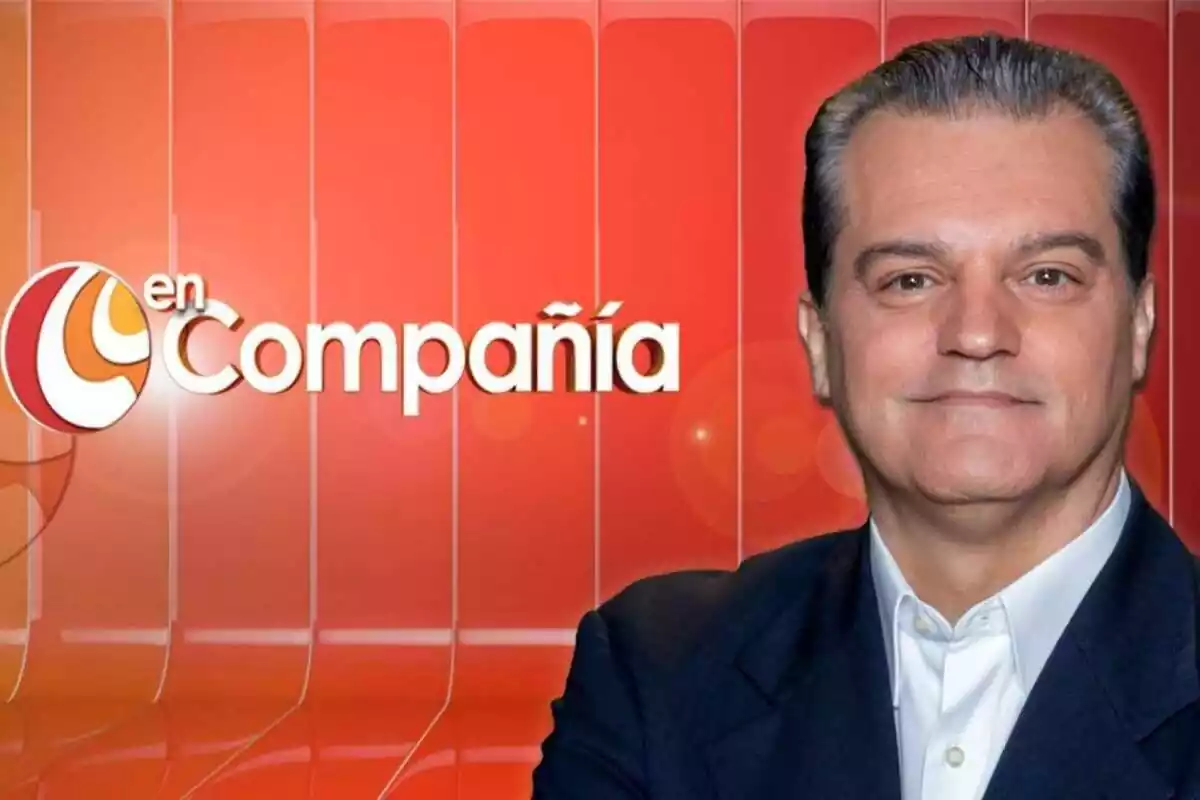 Montaje con el rostro de Ramón García sonriendo y el programa de 'En Compañía'