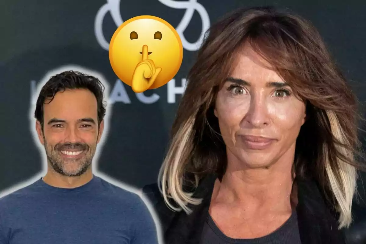 Ricardo Rodríguez y María Patiño posan frente a un fondo oscuro con un emoji de silencio sobre ellas.