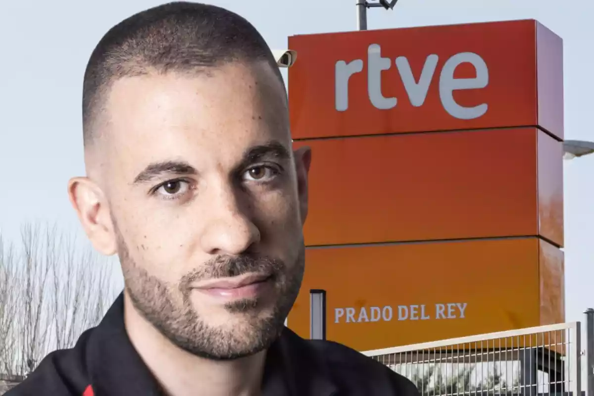 Montaje Roberto Vaquero y los estudios de RTVE de Prado del Rey, Madrid