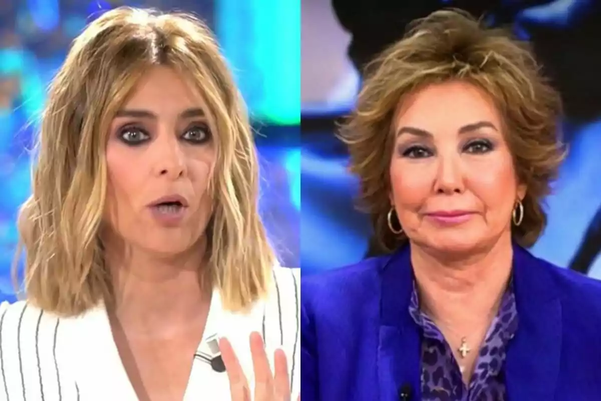 Montaje de Sandra Barneda en Así es la vida y Ana Rosa Quintana en TardeAR de Telecinco